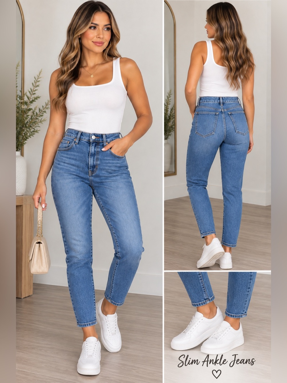 Women's Mid-Rise 80's Slim Straight Ankle Jeans - Universal Thread™ Light Wash